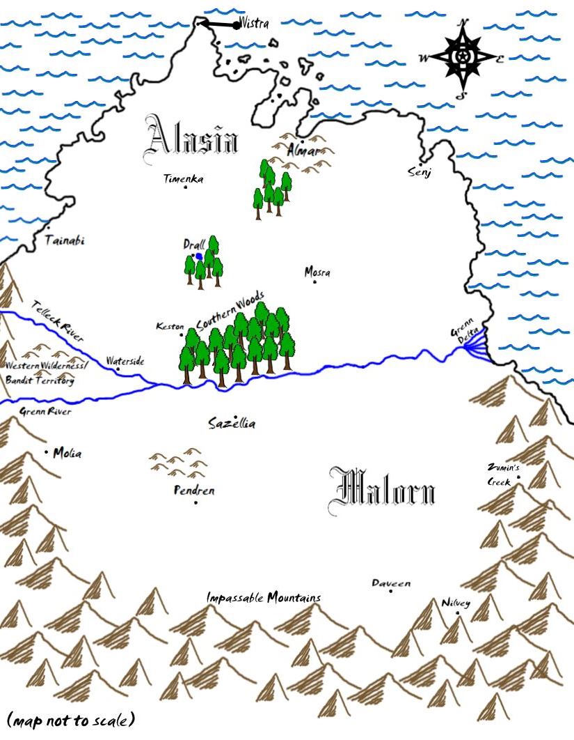 map of Alasia &amp; Malorn