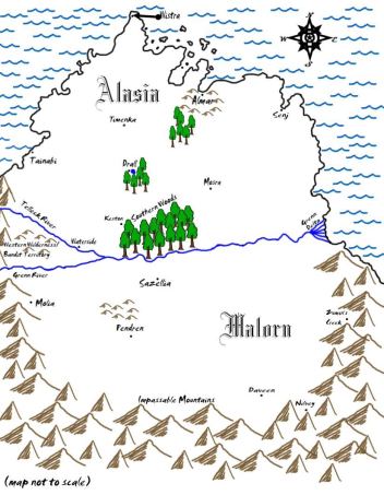 map of Alasia &amp; Malorn